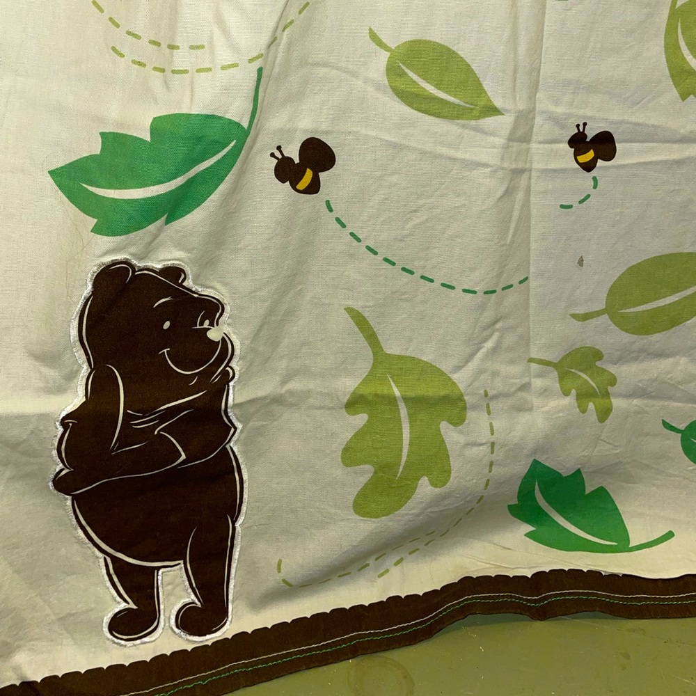 Disney Pooh Bear Cotton Shower Curtain